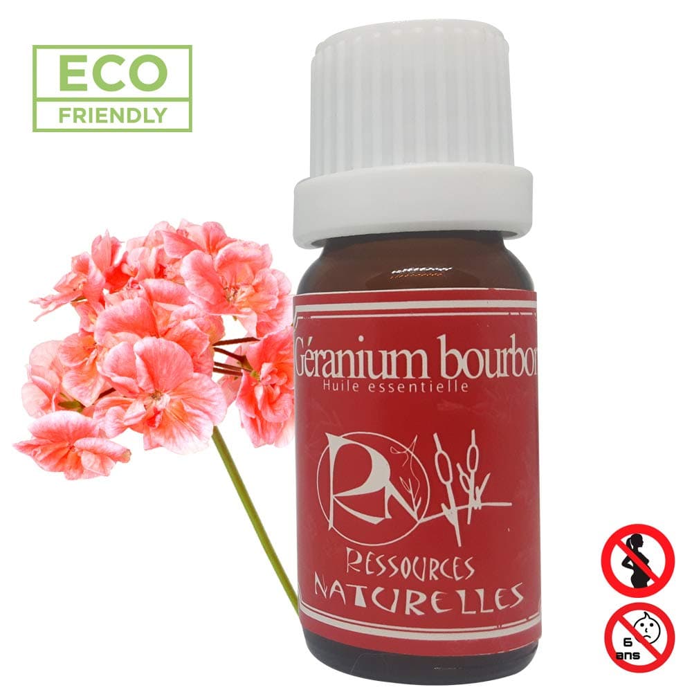 Ressources Naturelles Organic Geranium Bourbon Essential Oil, 10 ml
