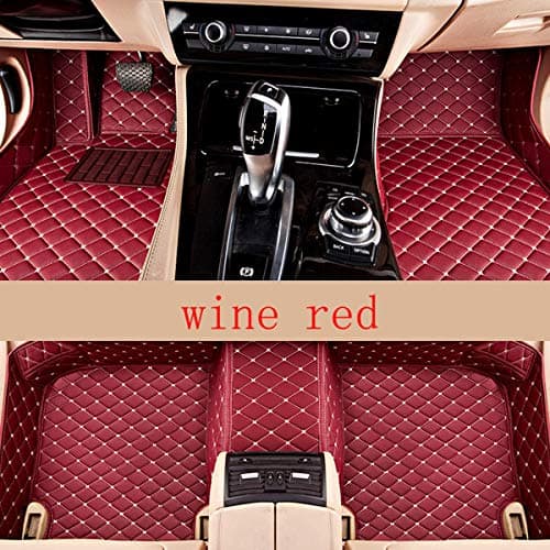 Summir Fit for Land Rover Range Rover Velar 2017-2019 Leather Car Floor Auto Mats Waterproof Mat Non Toxic and inodorous (Wine red)