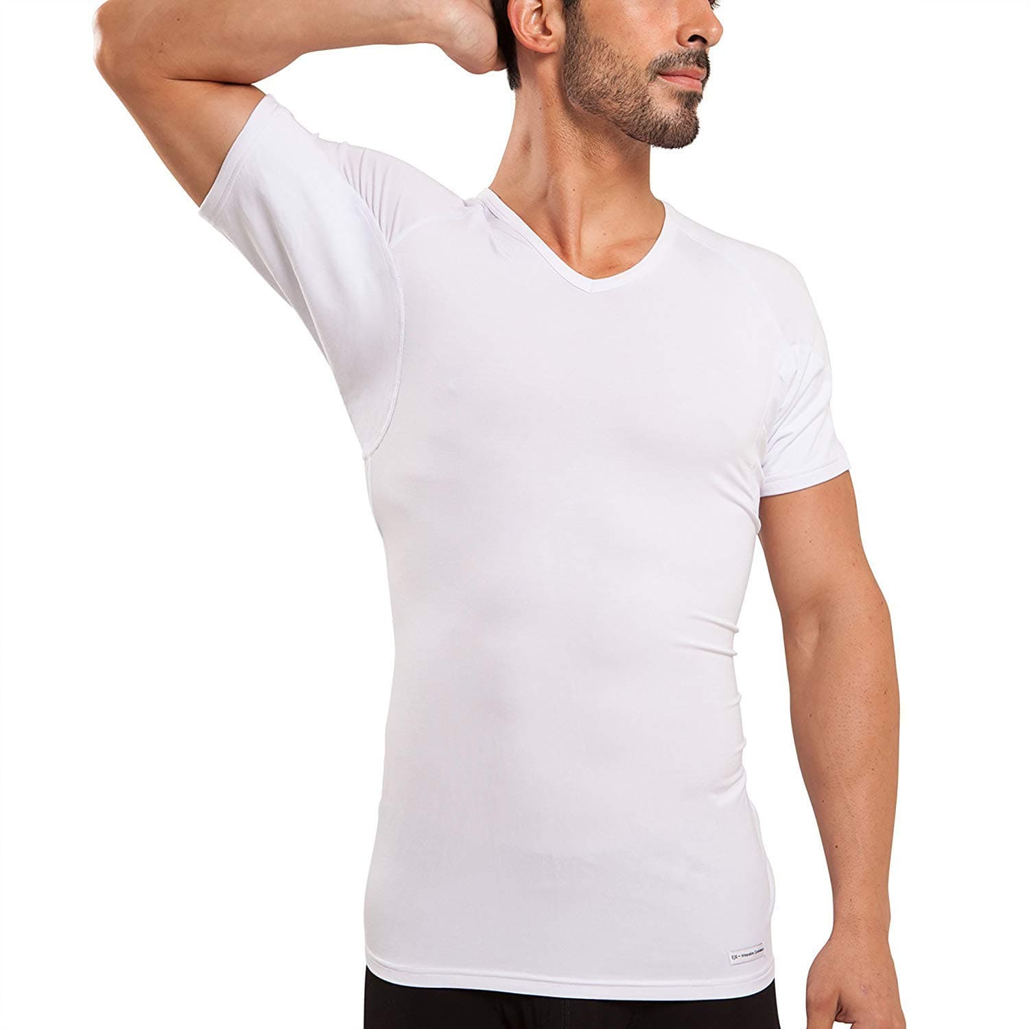 Mega Wear Men's Sweat Proof V-Neck Undershirt