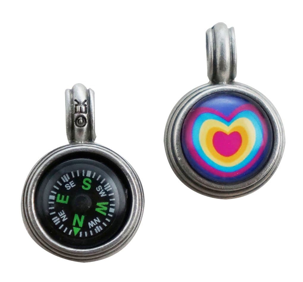 Journeyworks Rainbow Heart Compass Pendant