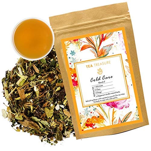 TEA TREASURECold Care Wellness Tea 50gm | Boosts Immune System | Prevents Cold | Kills Viruses & Bacteria | Relieves Sore Throat