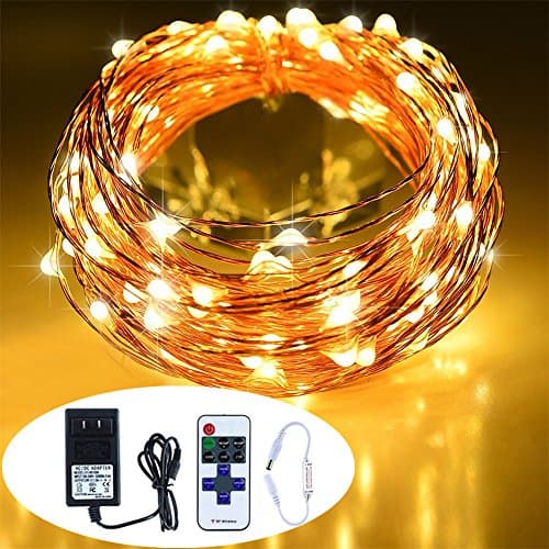 LED String Fairy Lights Copper Wire Waterproof Flexible Warm White Light 30M for Outdoor or Indoor Christmas Xmas Lighting Gardens Holiday Wedding Party Decor