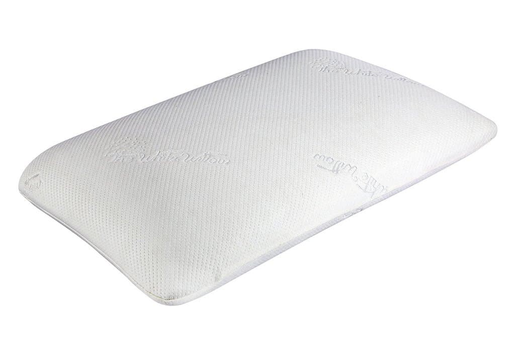 The White Willow Orthopedic Memory Foam Cooling Gel Extra Large King Big Size Neck & Back Support Sleeping Bed Pillow with Removable Zipper Cover (27" L x 17.5" W x 5" H) -White