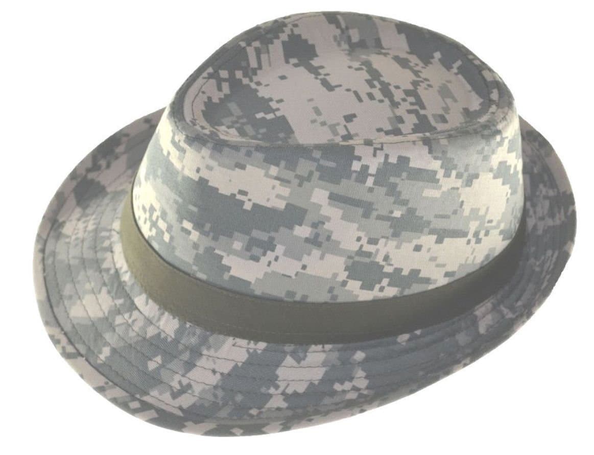 The G CapMen's Camouflage Fedora Hat Universal Digital Camo
