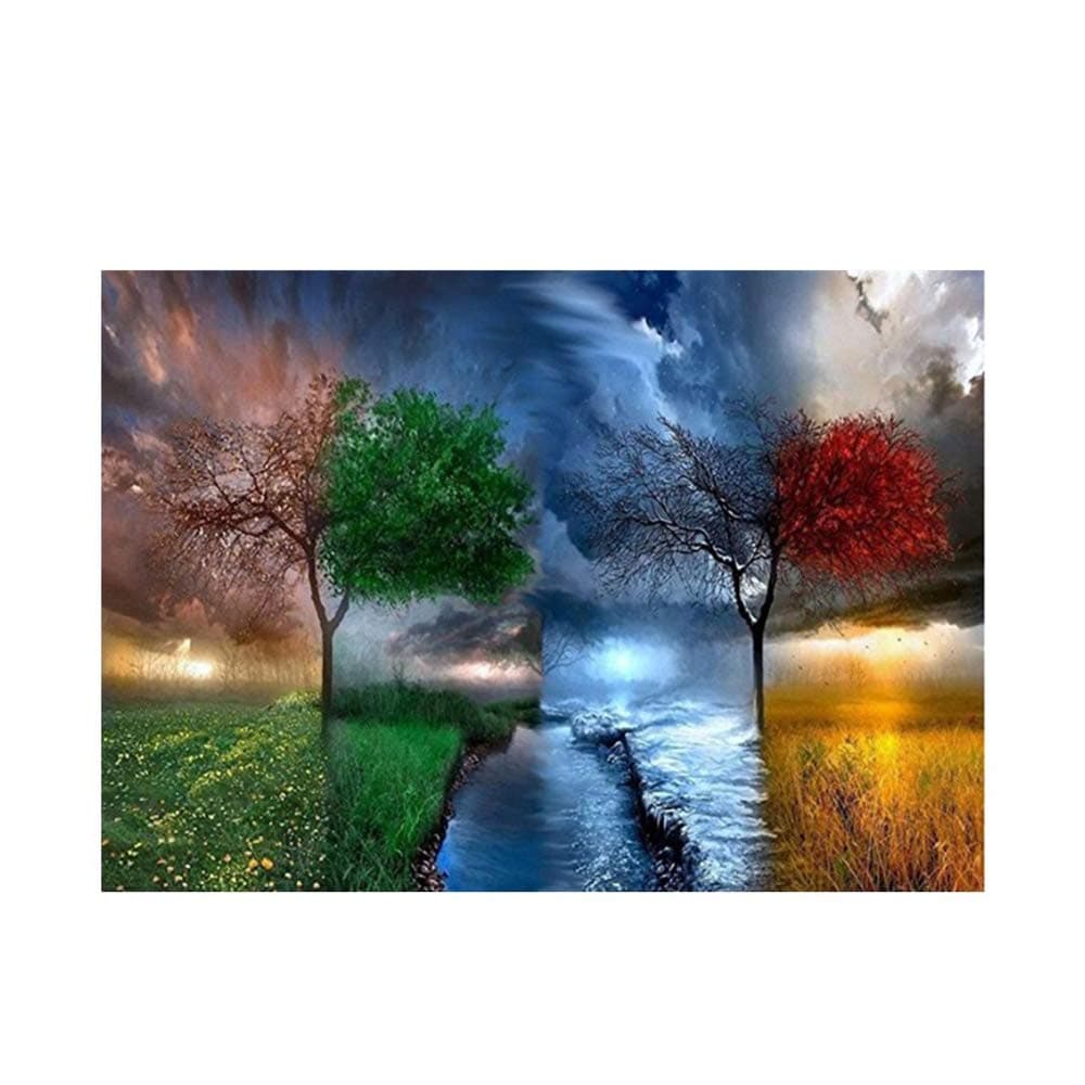 thansky Paint by Numbers Kit for Adults,Full Drill DIY 5D Diamond Painting Landscape Cross Stitch Kits Embroidery Home Decor(9)