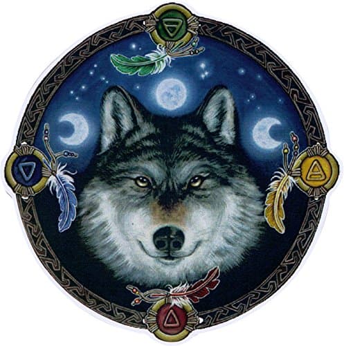 The Guide - Wolf Bumper Sticker/Decal (4.5" Circular)