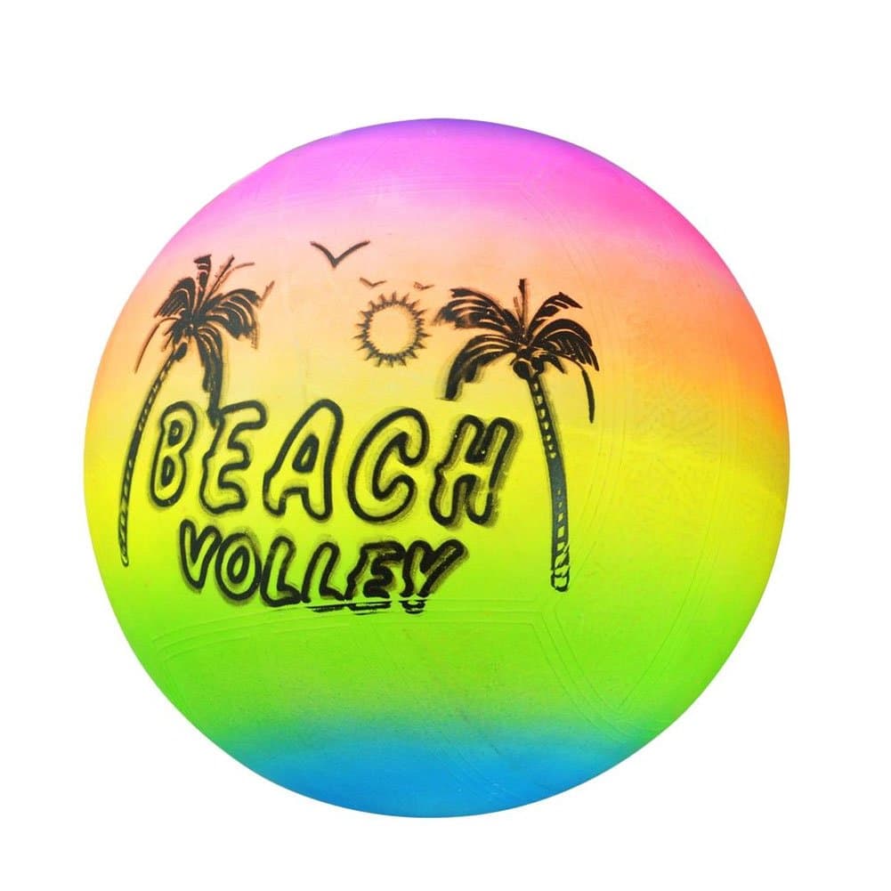 SUPEWOLD Rainbow Beach Volley Ball,PVC Material,Inflatable Rubber Beach Ball,Summer Pool Swim Inflatable Volleyball for Kids(20cm height,Color)