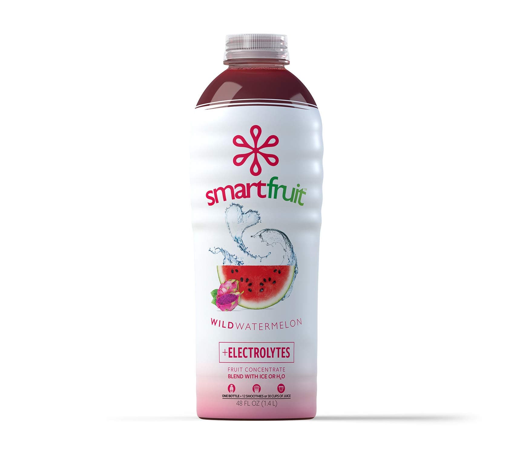SmartfruitWild Watermelon + Electrolytes, 100% Real Fruit Purée, Non-GMO, No Additives, Vegan - 48 Fl. Oz - 2 Pack