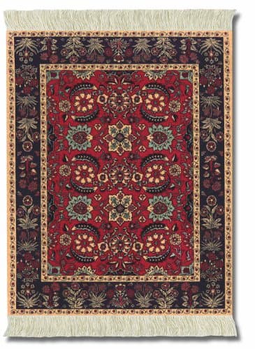 Lextra (Pashmina Flowers), Mouse Rug, Black/Red/Tan/Rust/Light Blue, 10.25 x 7.125 Inches, One (MPF-1)
