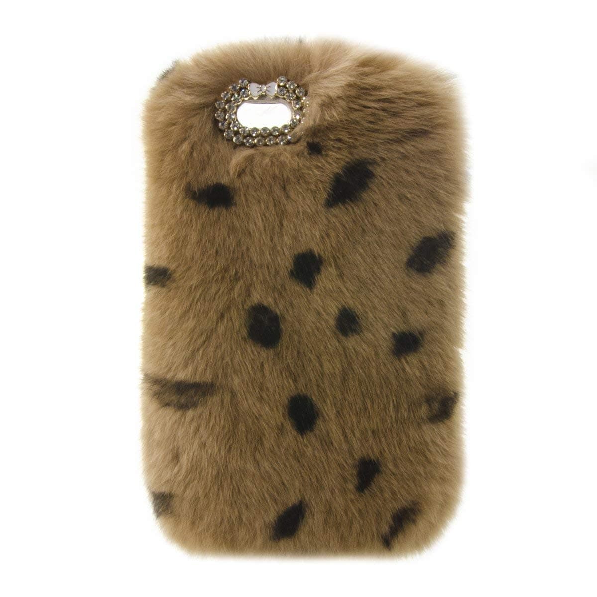 Case for Galaxy Note 8,Luxury Winter Warm Handmade Soft Rex Rabbit Fur Fluffy Plush Leopard Fur Phone Case for Samsung Galaxy Note 8 (2017)(Fur Leopard Brown)
