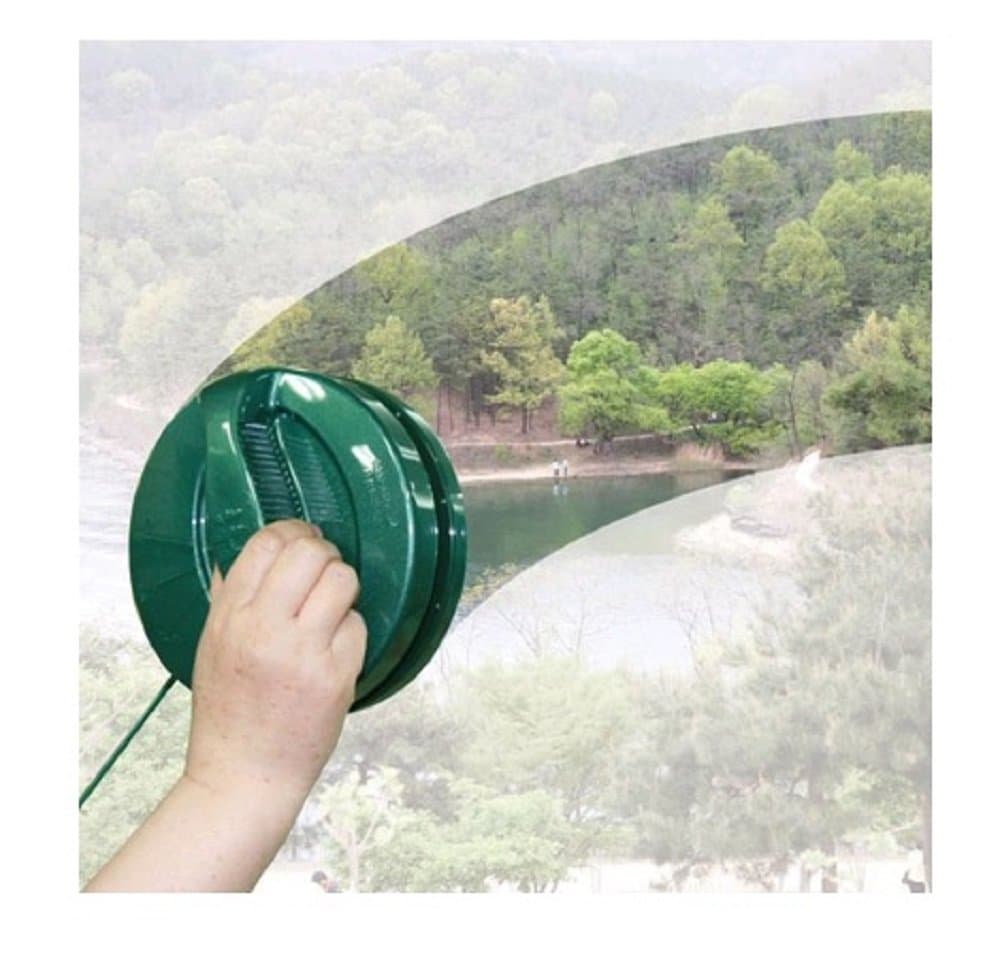 Hi Cleaner Both Sides Window Washing Tools Glass Cleaning 16mm or Less Green