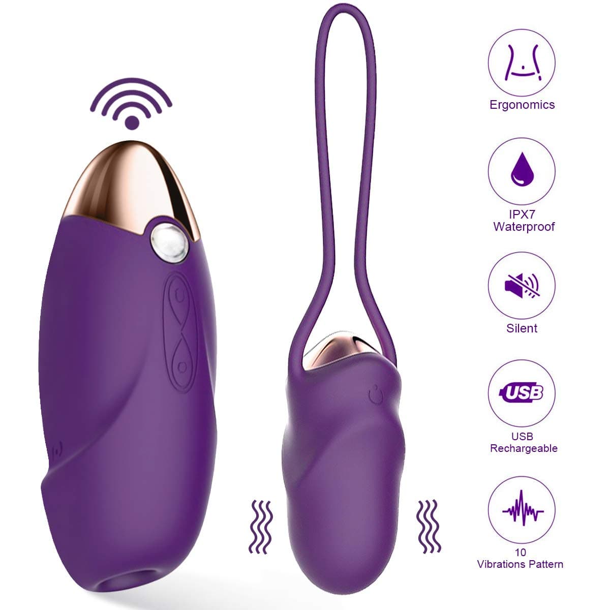 Cordless Silient Vǐbrántór with 10 Speed & 5 Sùck Modes,Handheld Vǐbrádór Rechargeable Electric Wand Massage for Deep Muscles Pain Relief