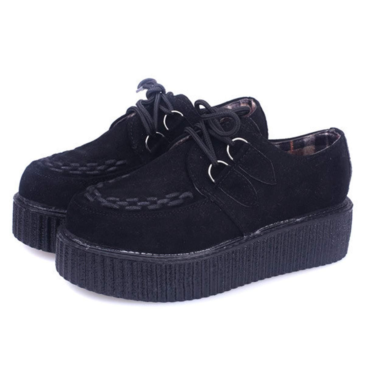 Dear Time Fashion PU Leather String Rope Women Leopard Platform Shoes Vintage Oxford