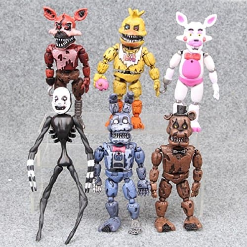 Game, Fun, New Lightening Movable joints Five Nights At Freddy's Action Figure Toys Foxy Freddy Chica PVC Model Dolls With kids toys, Toy, Play
