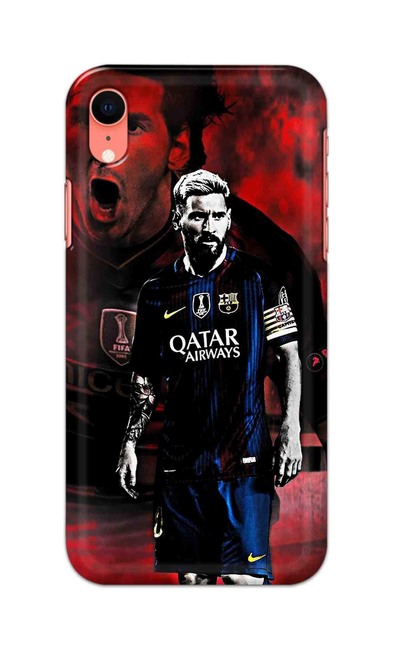 NH10 DESIGNS Hard Designer Messi Barcelona Back Cover/case for iPhone XR