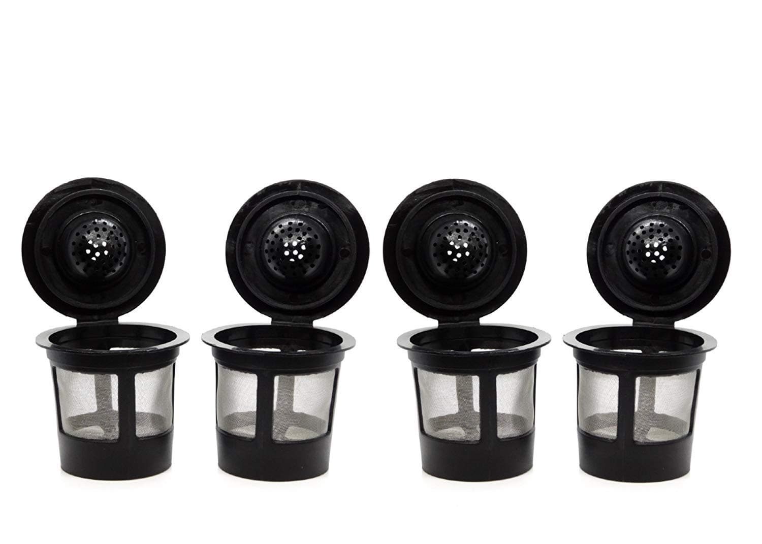 4 Pack of Permanent Coffee Filters for Single Serve Coffee Makers Stainless Mesh - Premium Replacement and Reusable Coffee Filter for Cup Brewing Systems Home and Office Use