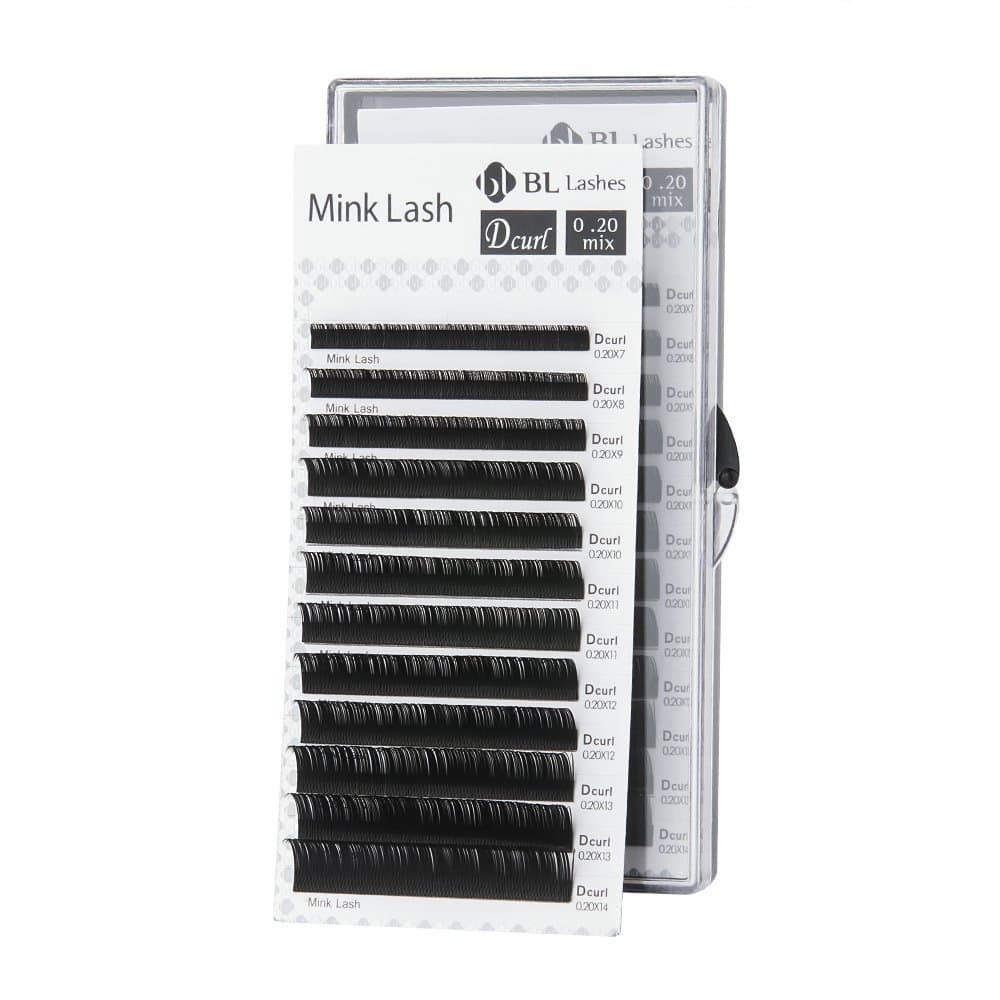 Eyelash Extension BL Signature Mink Lash D Curl 8 Sizes in 1 Mixed Tray (DX0.20mm)