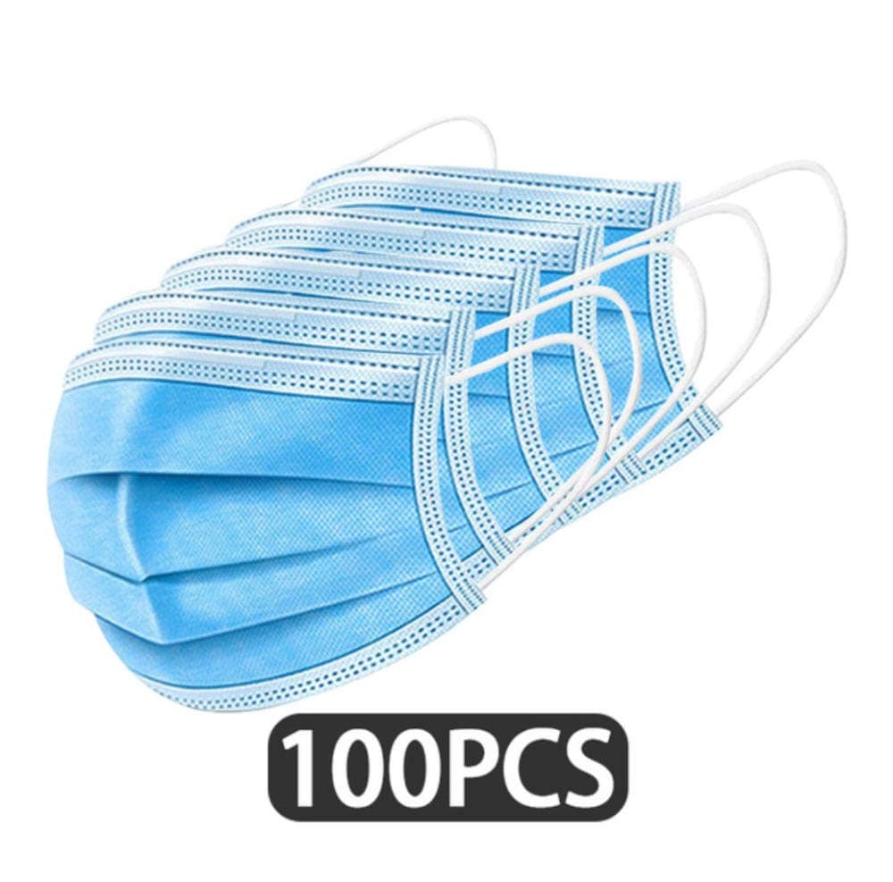 Anti-Pollution Filter Safety Dust Disposable Protect 3-Ply Earloop Non Woven Mouth Protective-100PCS