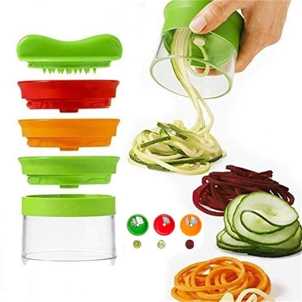 Spiralizer - Vegetable Spiralizer Handheld,3-Blade Spiral Slicer Peeler Cutter Grater Spaghetti Maker for Carrot, Cucumber, Potato, Pumpkin, Zucchini Noodle Spaghetti