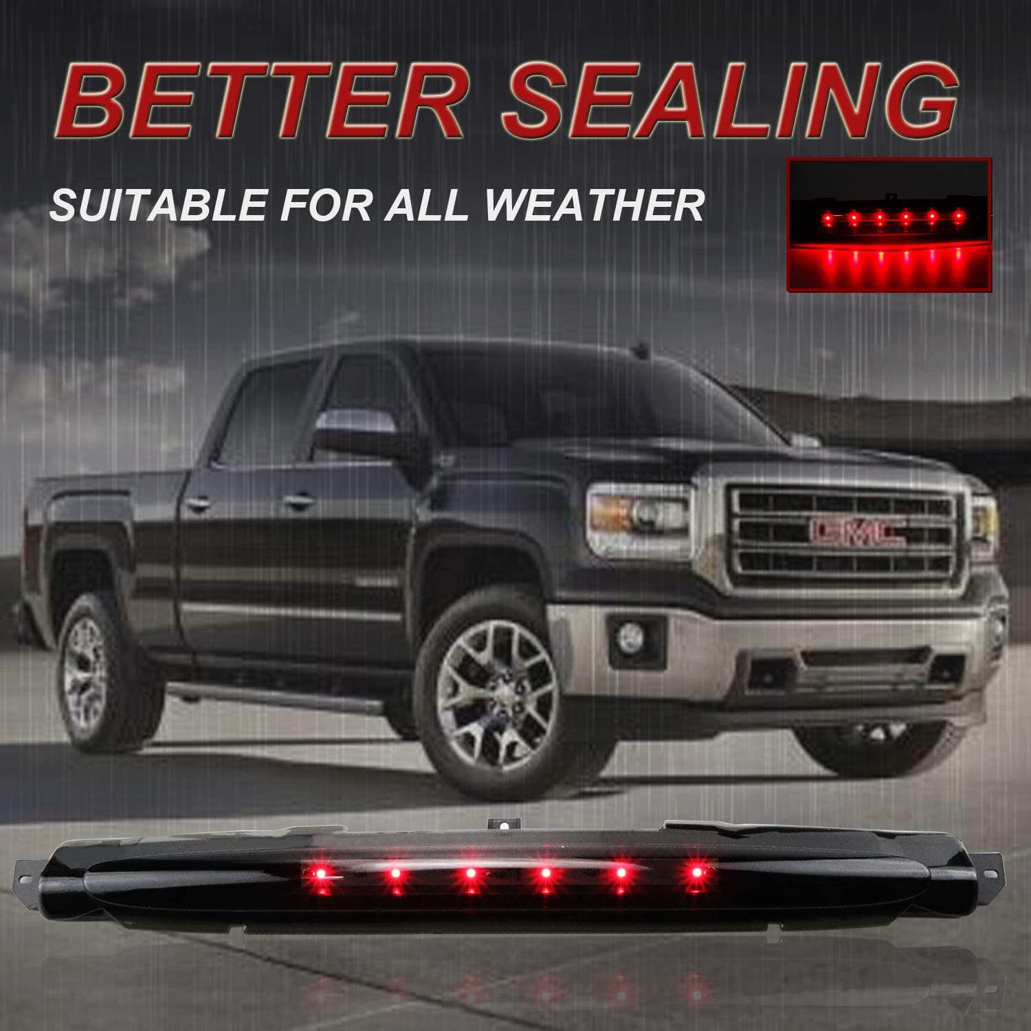 Replacement 3rd Third Brake Center High Mount Stop Light Lamp LED for Chevrolet Buick GMC SUV 15201921