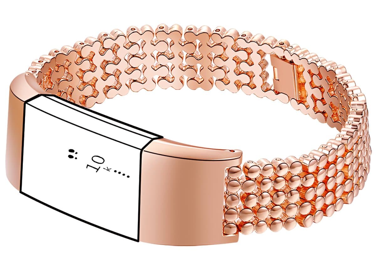 KingBaas Compatible for Fitbit Charge 2 Bands, Premium Metal Strap Jewelry Wristband Watch Bracelet Accessory Band Compatible Fitbit Charge 2 /Fitbit Charge 2 Band (No Tracker)