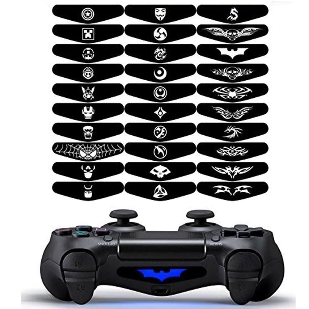 Enuo Light Bar Decal Stickers Set of 30 Different Pcs for PS4 Playstation 4 Controller (02)