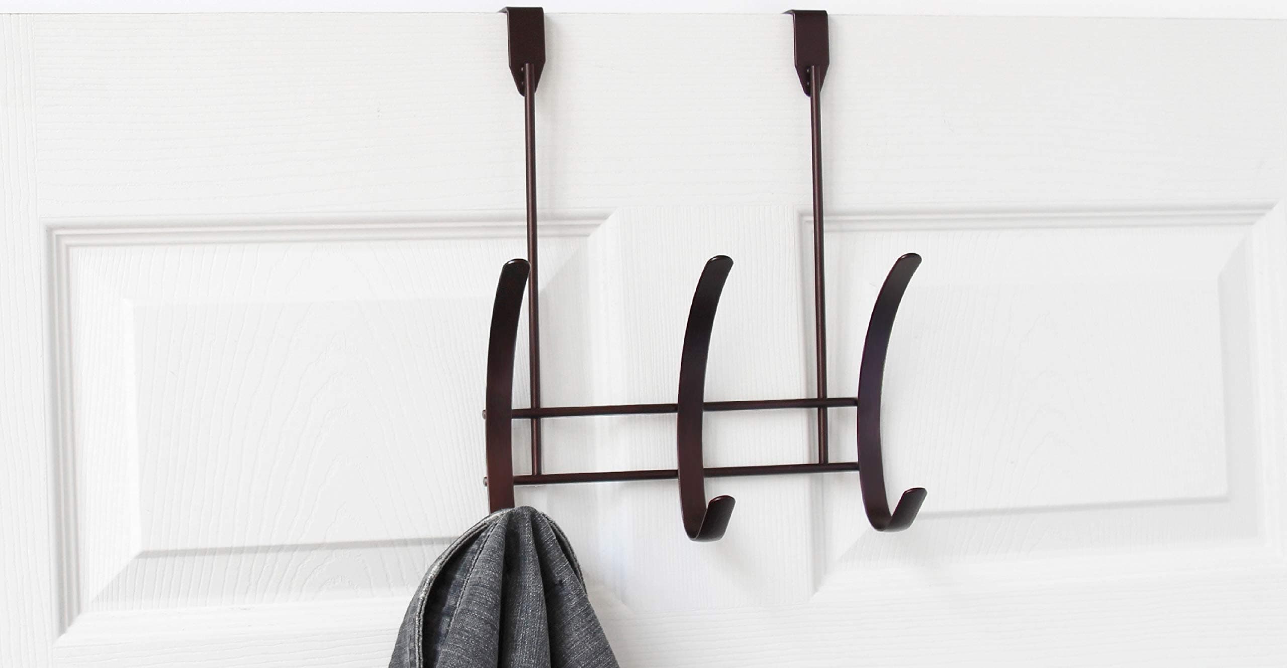 Vanderbilt Home over the door rack, 6 Hook, BRONZE