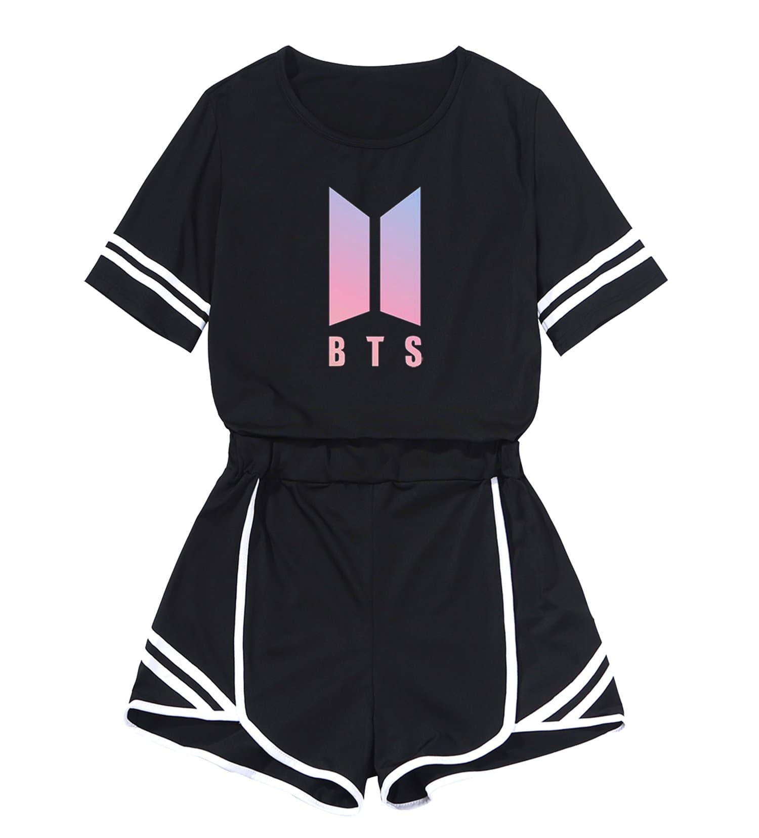 Kpop BTS 2PCS Love Yourself T-Shirts + Shorts Sets Two Piece Suit Outfits