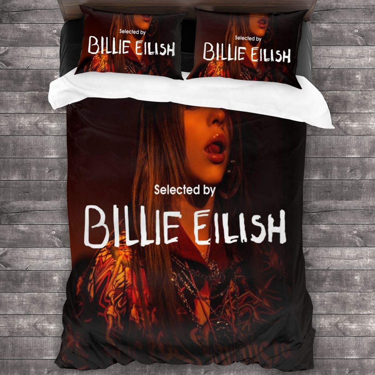 Ilaa4sk2ads71 Watch_Eilish Bedding 3 Pieces Set Comforter Sheet Pillows Quilts Bedroom Ultra-Soft Sleep Set for Family Adult/Kids 86" X 70"