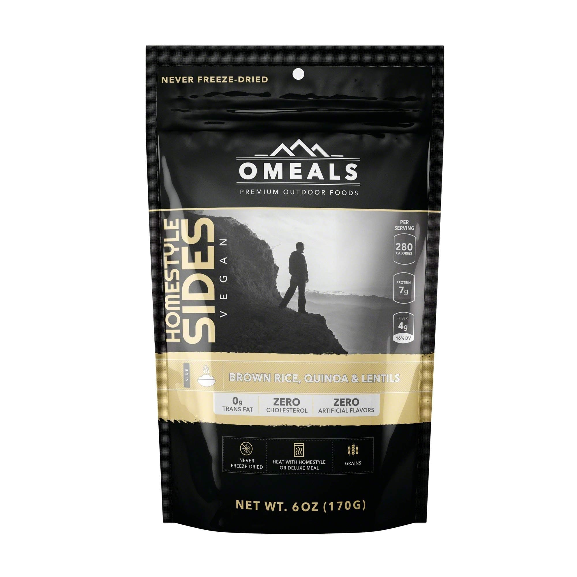 OMEALS Brown Rice, Quinoa & Lentils Side