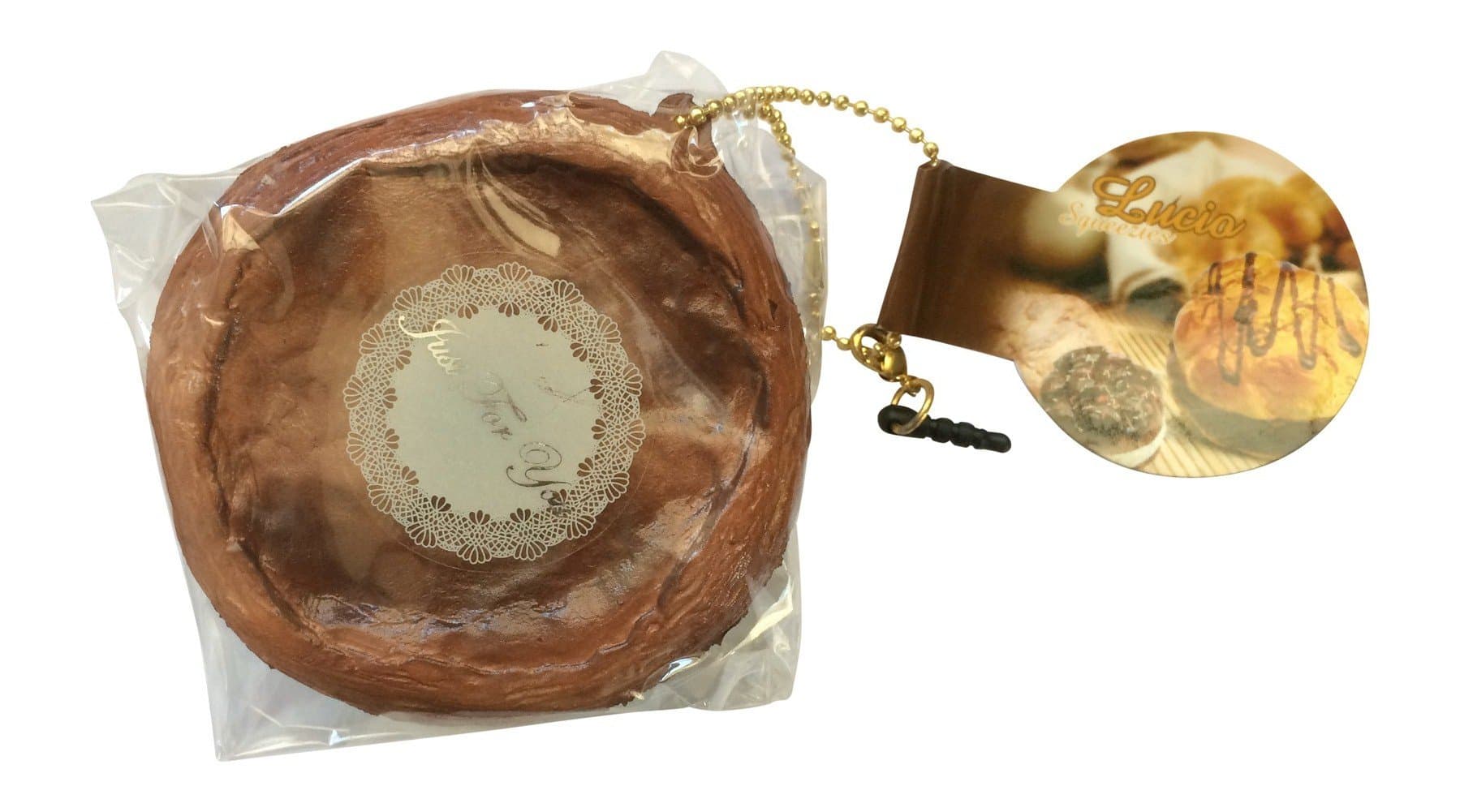 Squishy Lucio Squeezies SCENTED Mini Pie Tarts with Bonus Random Squishy! (Chocolate)