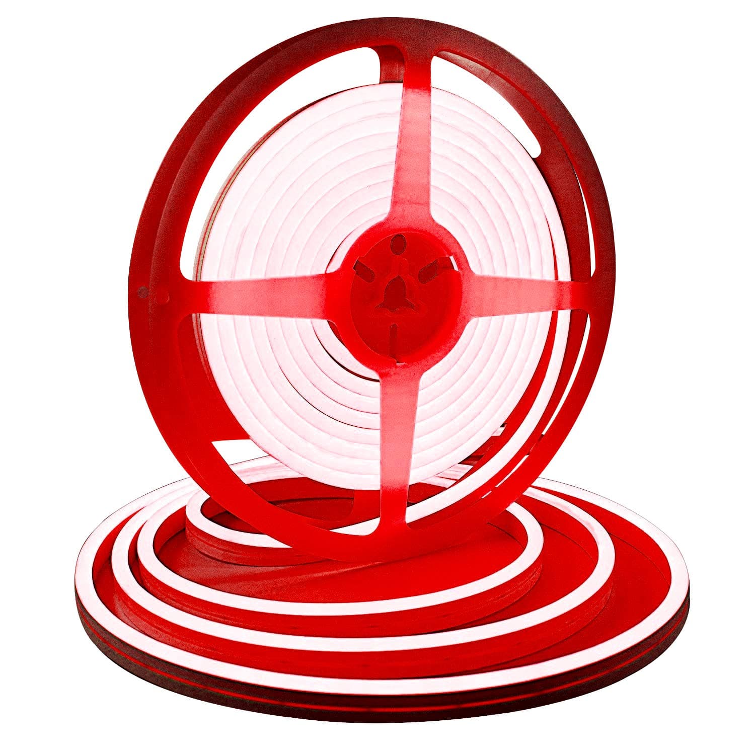 Led Strip Lights, Lamomo 16.4ft/5m IP65 Waterproof Light Strip Kit, Silicone 12V Flexible LED Rope with 120 SMD 2835 LEDs, UL Listed Power Supply for Indoors/Outdoors Decoration(Red)