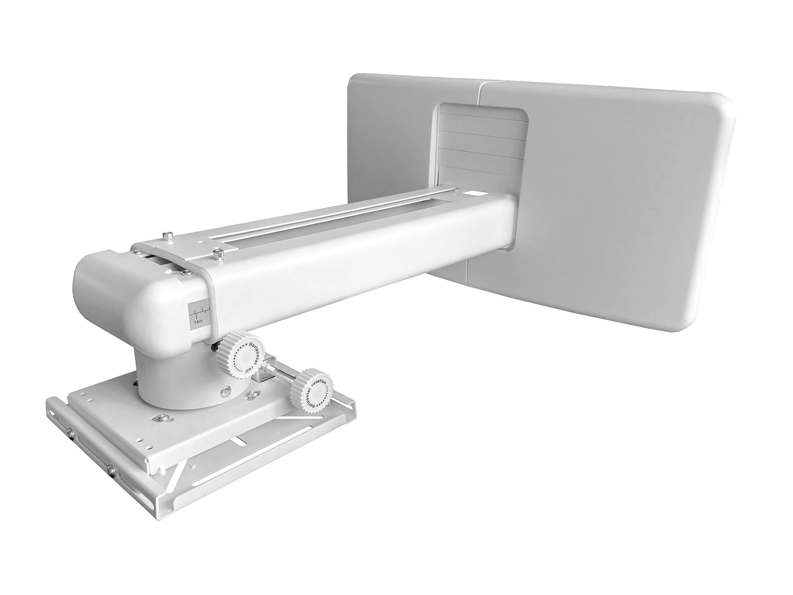 Ultra Short Throw Projector Mount,Extension Length:14.37"-25.28" with Universal Mounting Plate