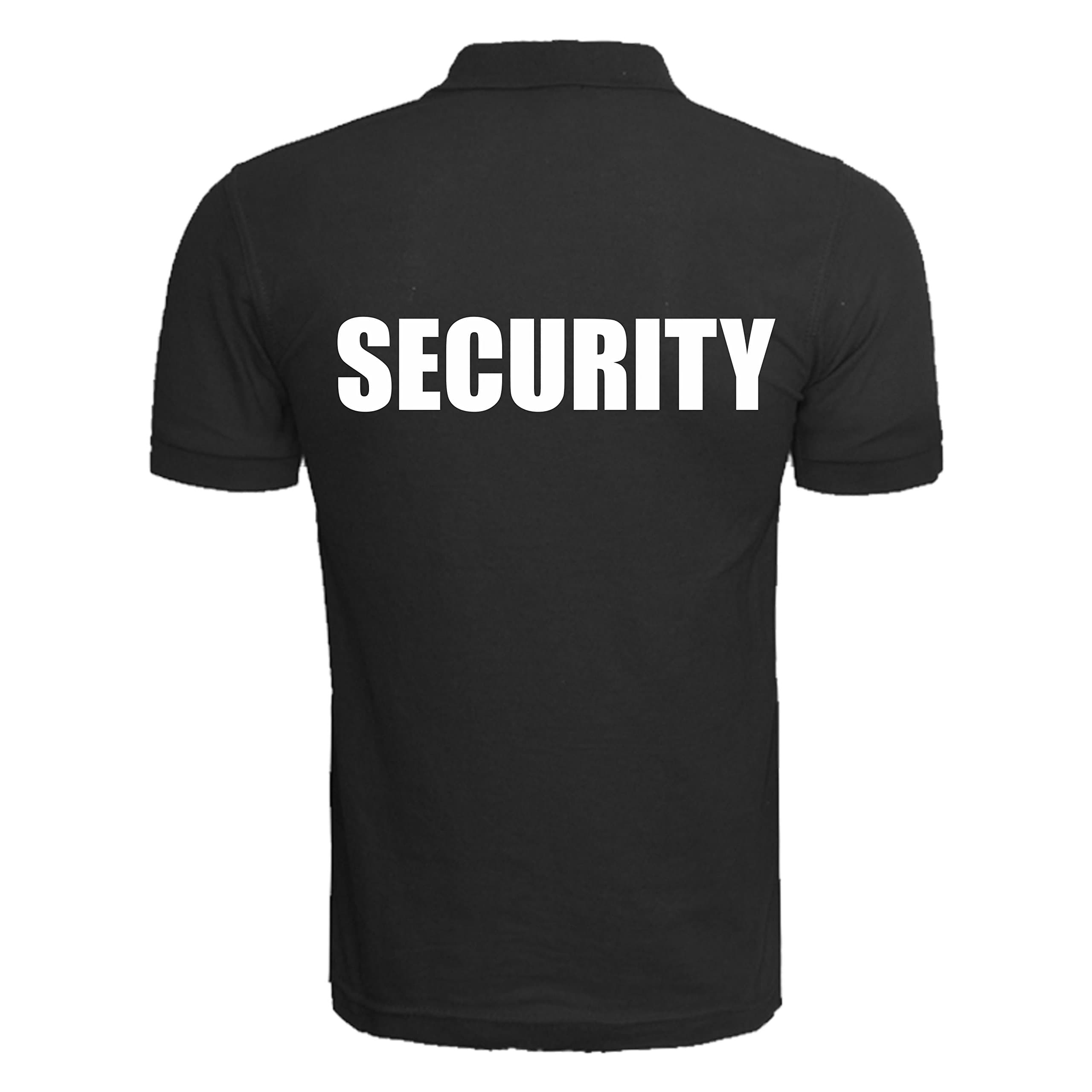 Security Printed Polo Shirt - Black - XX-Large