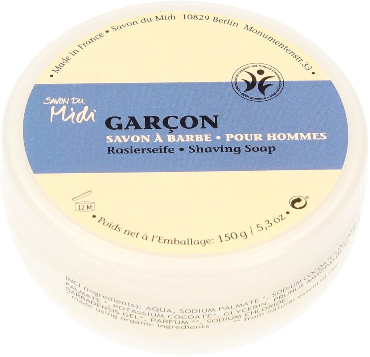 Savon Du Midi Hard Shaving Cream 150g (Garcon)