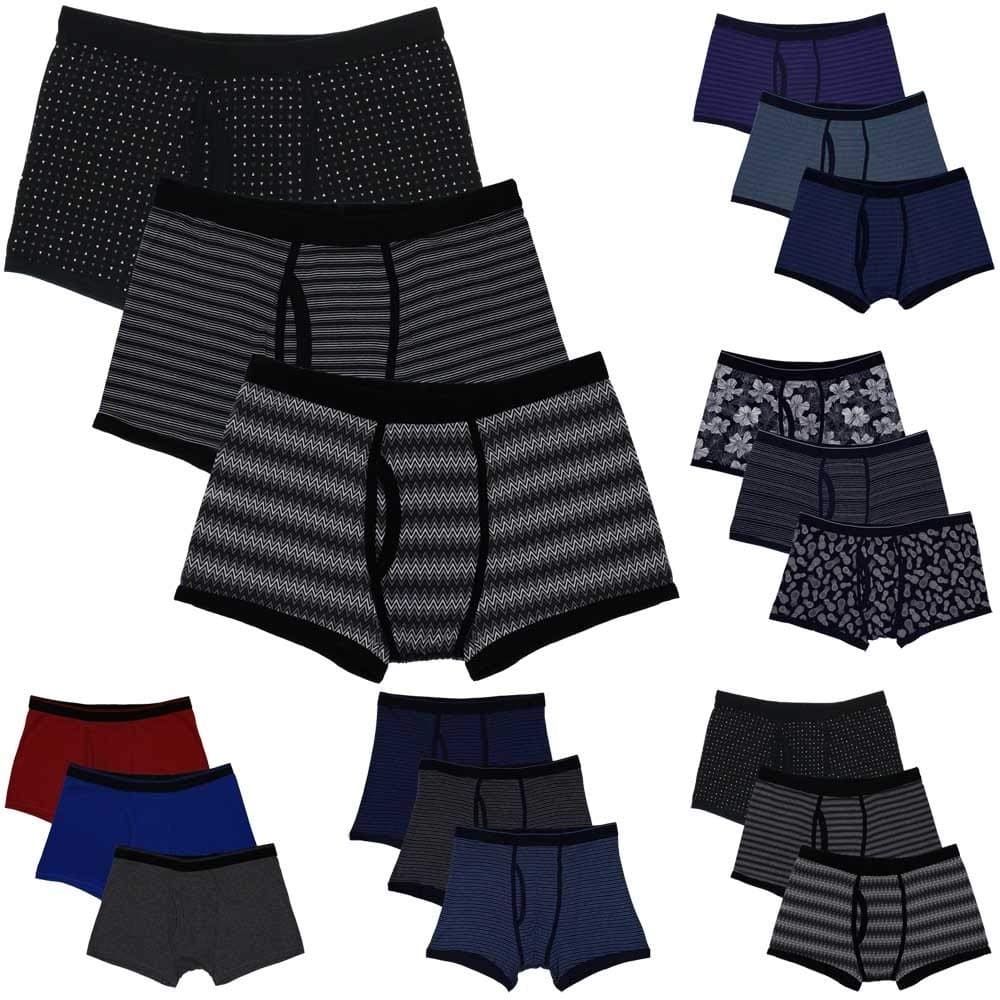 Mens 3-Pair Pack Stretch Cotton Cool Fresh Trunks Flexifit Boxer Shorts Multipack M S L XL XXL