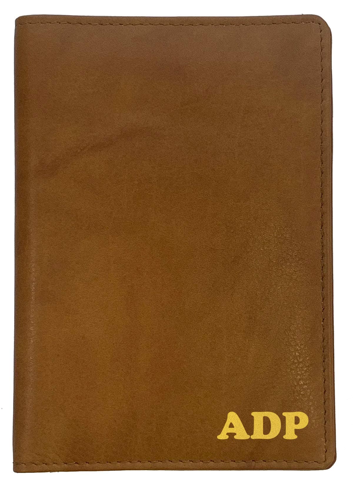 Personalized Monogrammed Antique Saddle Leather RFID Passport Wallet