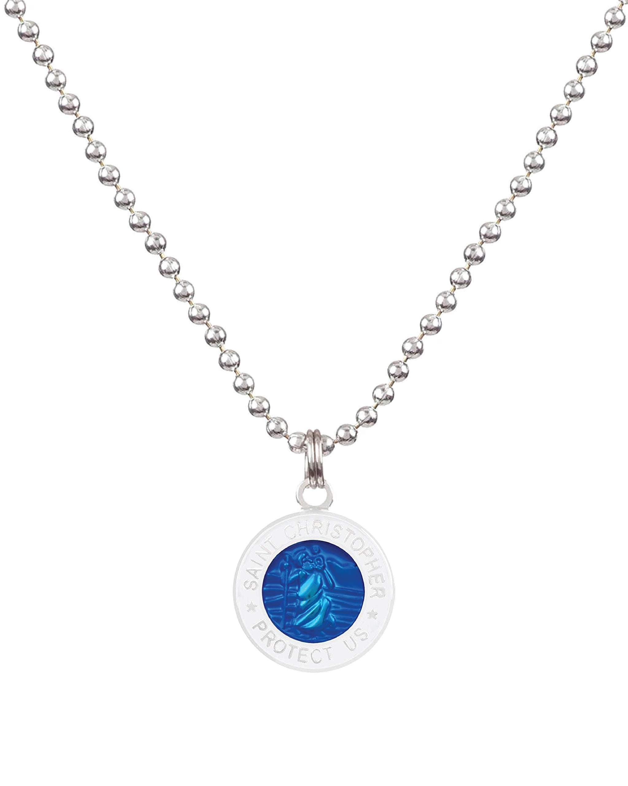St. Christopher Surf Necklace | Small - Royal Blue/White