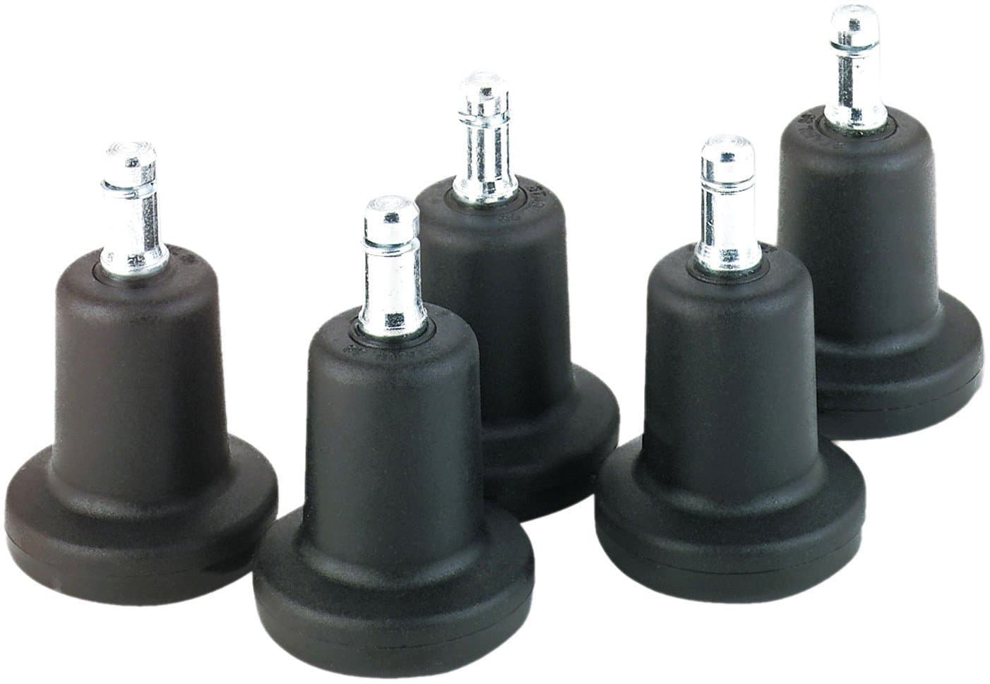 High Profile Bell Glides, 7/16" Dia. x 7/8" Long Stem, 110 lbs./Glide, Matte Black Finish, 5/Set (70175) 2-Pack