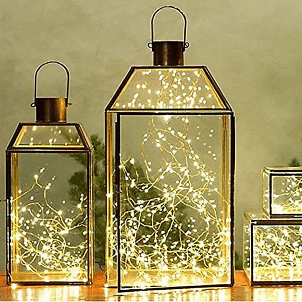 PTpodsm PVC Battery Operated LED String Lights (Warm White) -2 Pieces