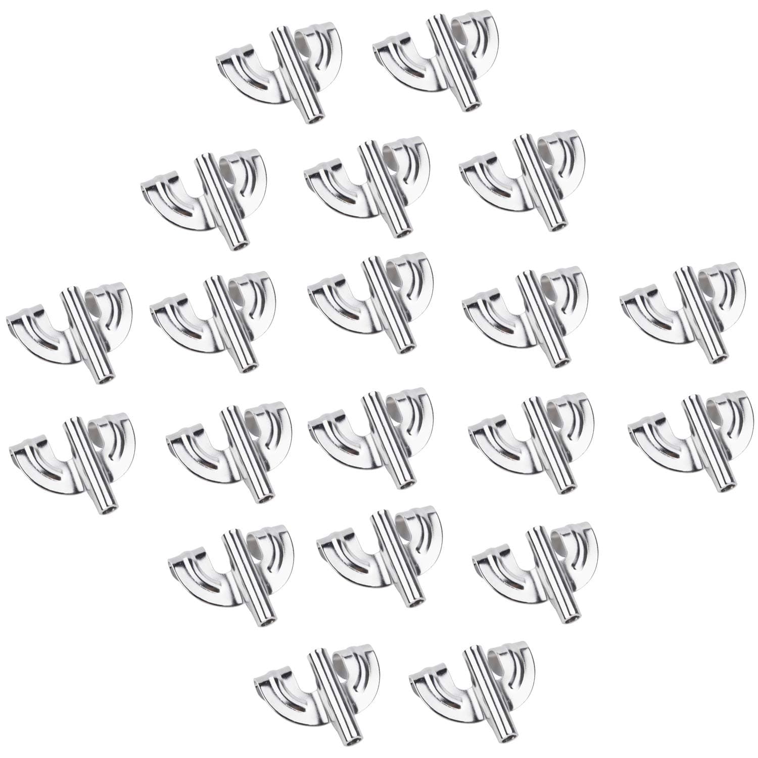 Silver Drum Claw Hook 20 Pcs Iron Bass Drum Claw Hook for Drum Set Kit Parts Accessories