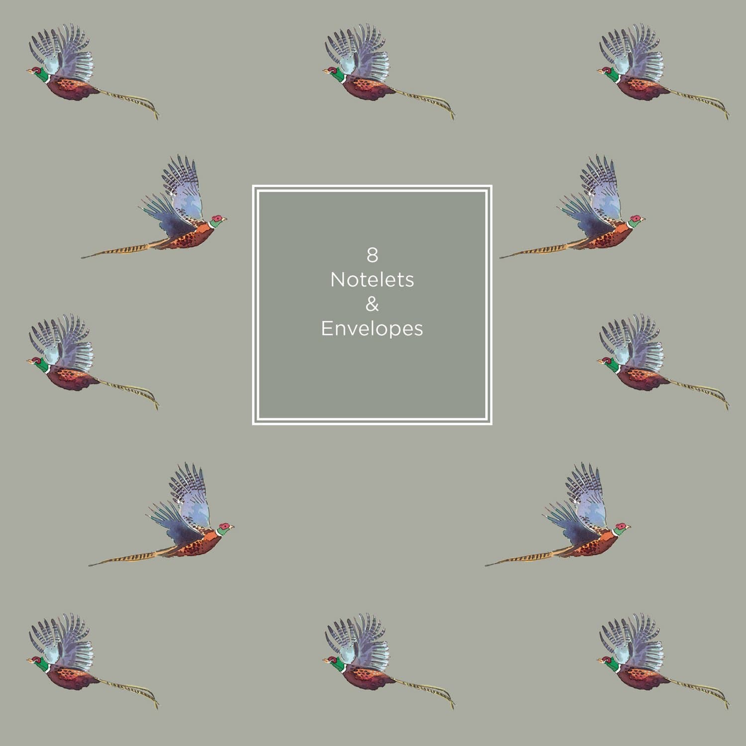 Sophie Allport Notelet Wallet (8 notelets & envelopes) - Pheasant