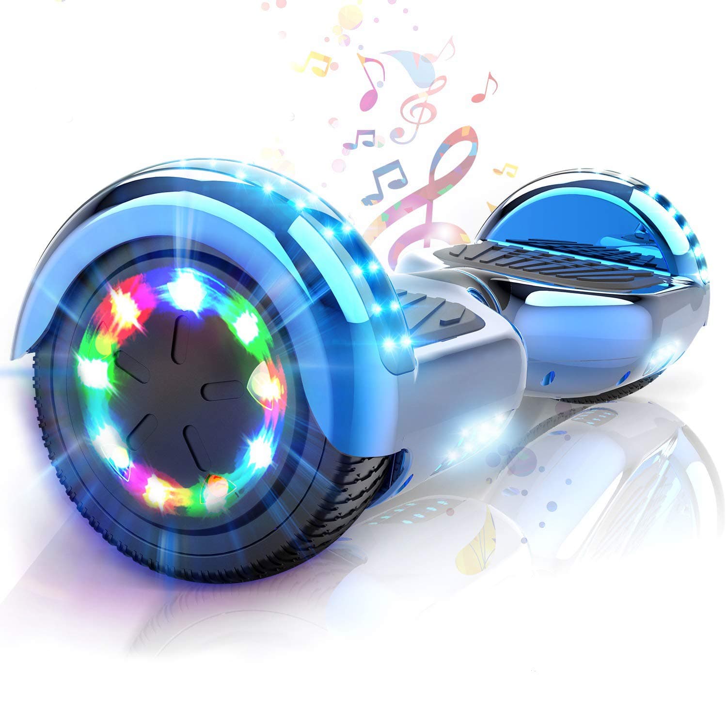 COLORWAY Self Balancing Scooter 6.5 inch - Hoverboard Electric Scooter - Bluetooth Speaker LED lights & Powerful Motor Gift for Kids