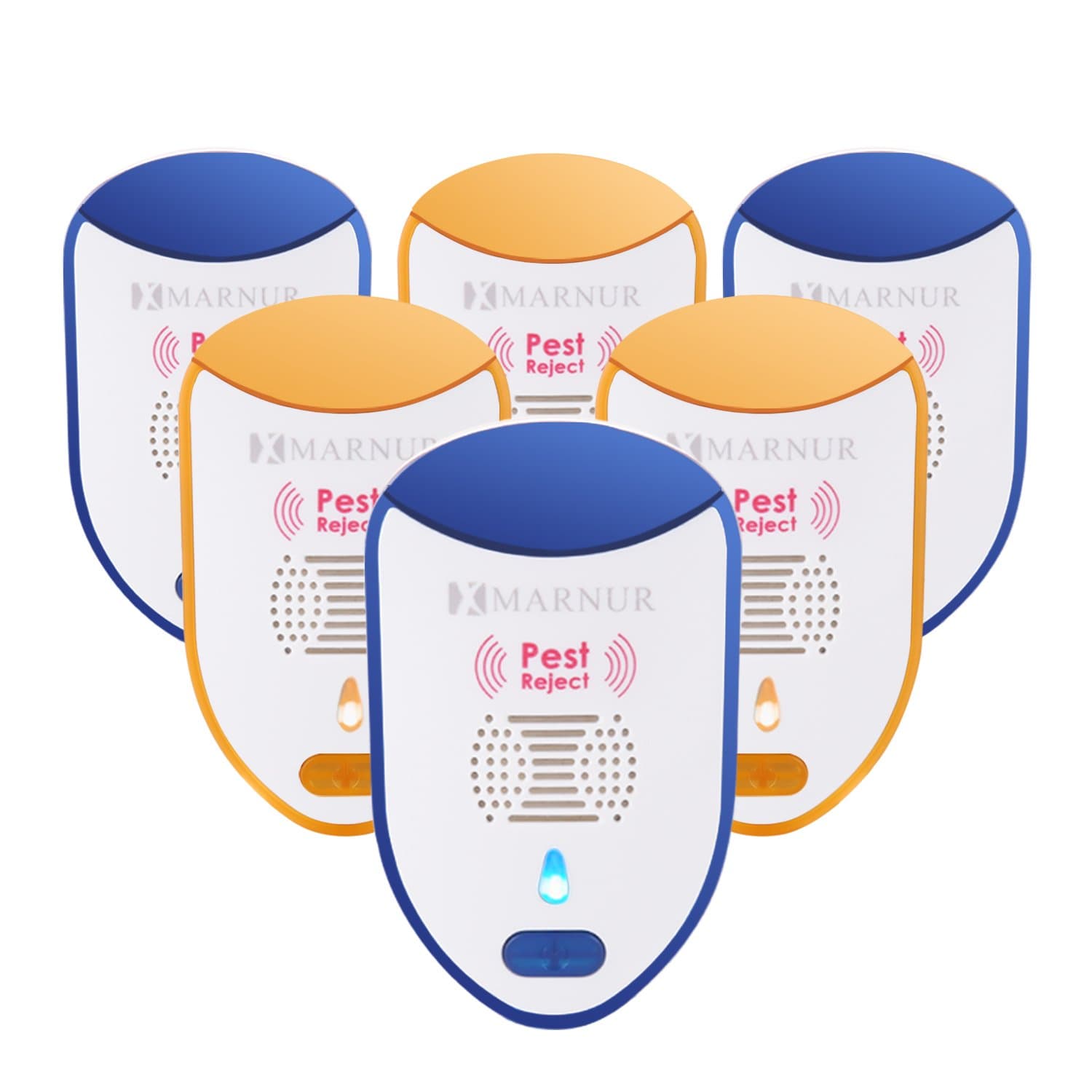 MARNUR Ultrasonic Electronic P-e-s-t Re-peller Night Light (6 Pack) Good for Family