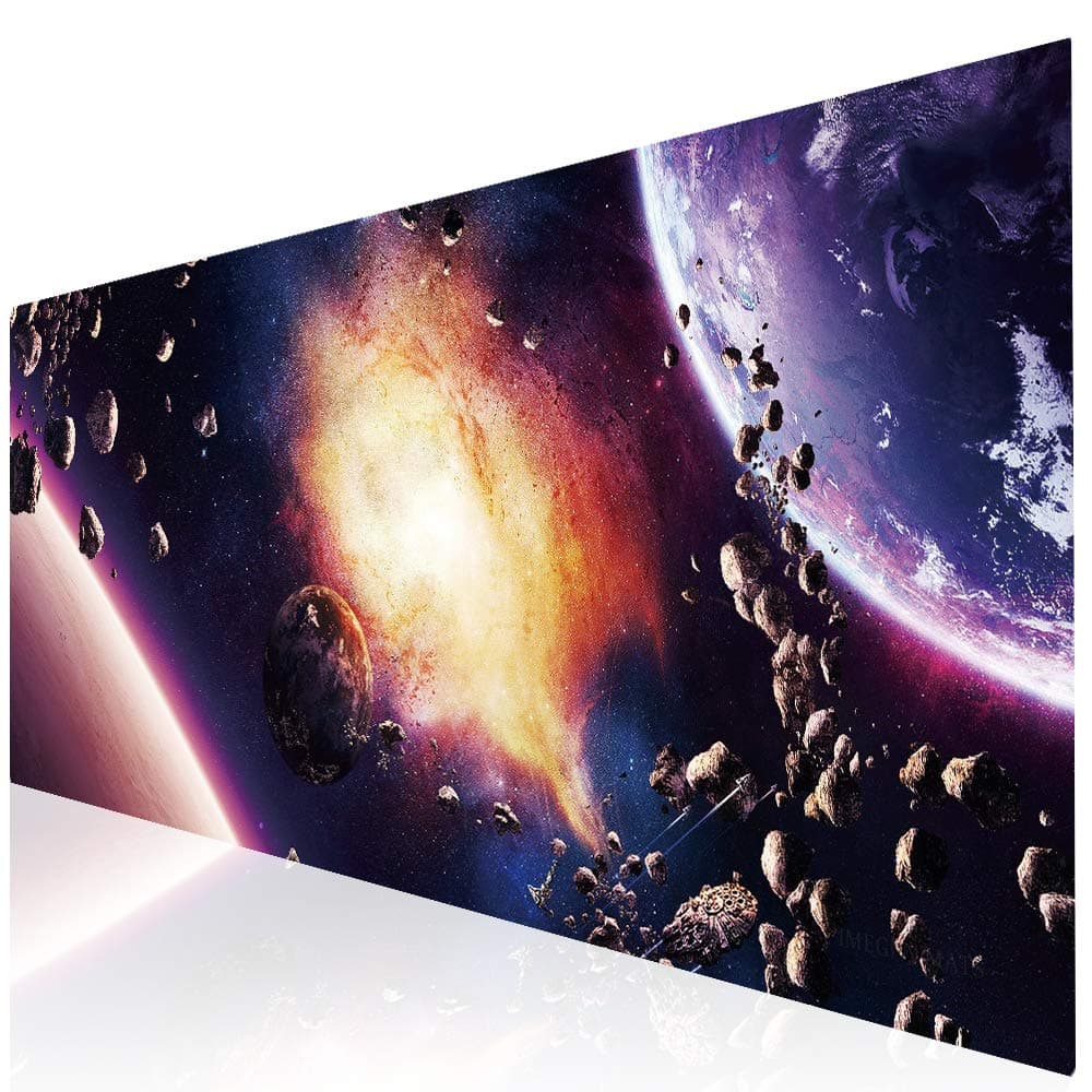 Imegny Extended Gaming Mouse Pad, Portable Keyboard & Mouse Mat with Stitched Edges + Non-Slip Rubber Base (type4 35.415.7Inch, xingqiu013)