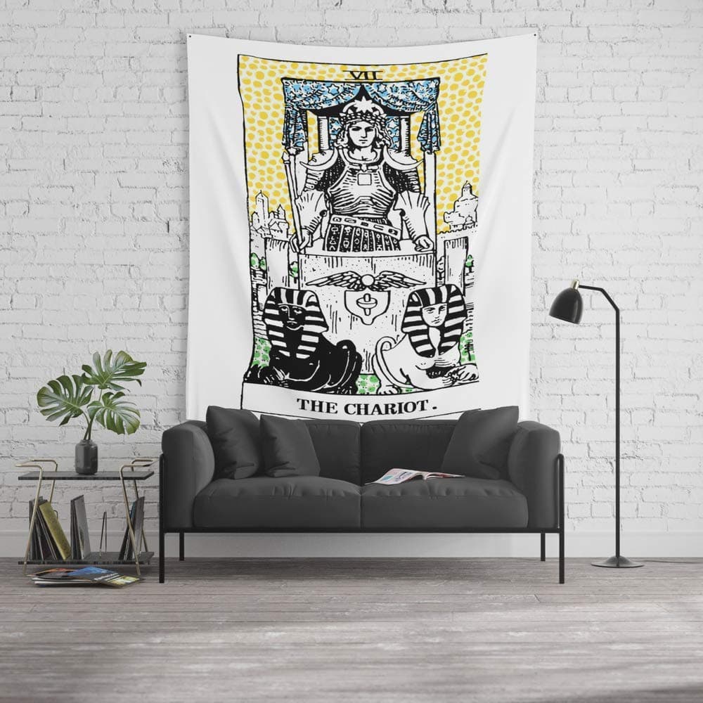 Wall Tapestry, Size Large: 60" x 90", Modern Tarot 7 - The Chariot