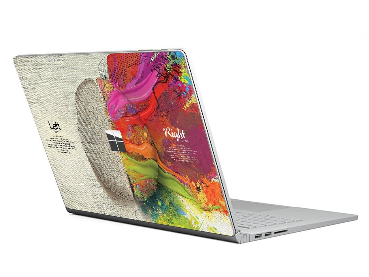 ChasBete Surface Laptop Decal Skin Left Right Brain Protective Vinyl Sticker Cover Precision Surface Laptop