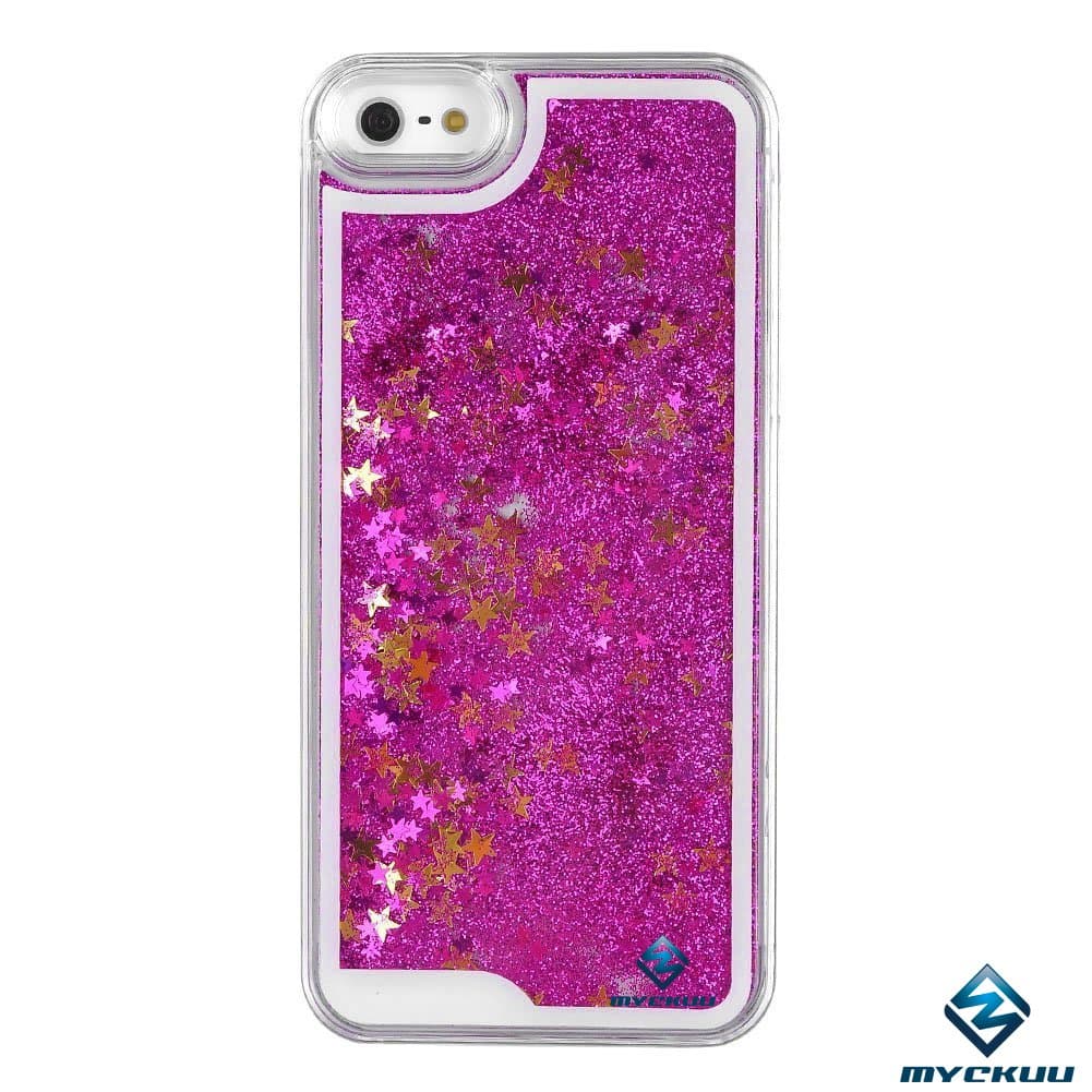 iPhone 6s plus case,iphone 6 plus case, liujie Liquid Cool Quicksand Moving Stars Bling Glitter Floating Dynamic Flowing Case Liquid Cover for Iphone 6s plus 5.5inch (rose)