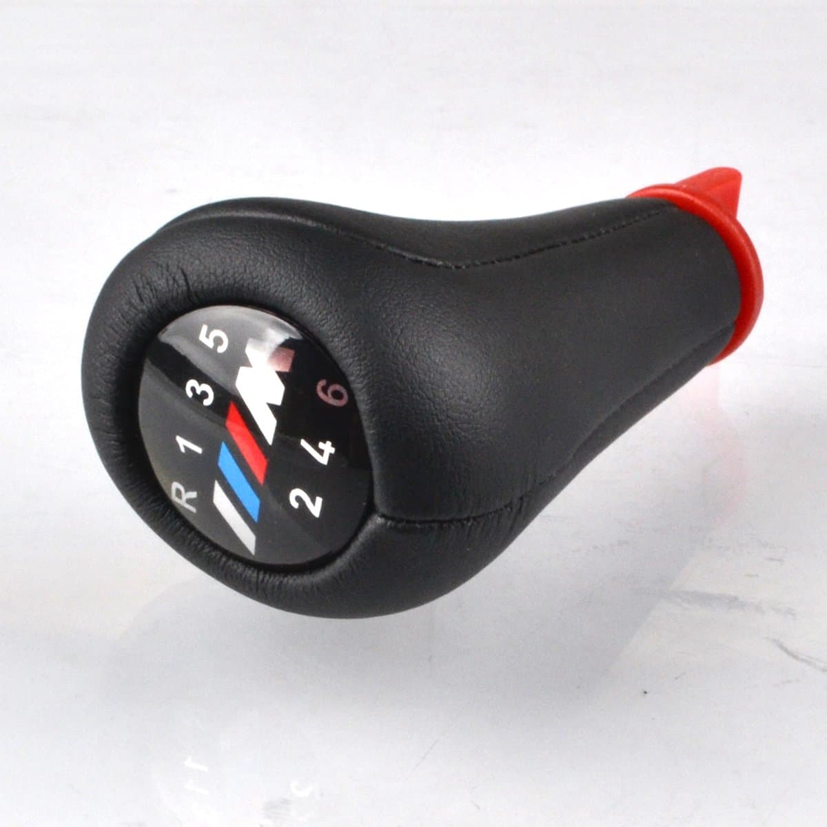 RunQiao 6 Speed Car Gear Shift Knob Replacement Leather Black