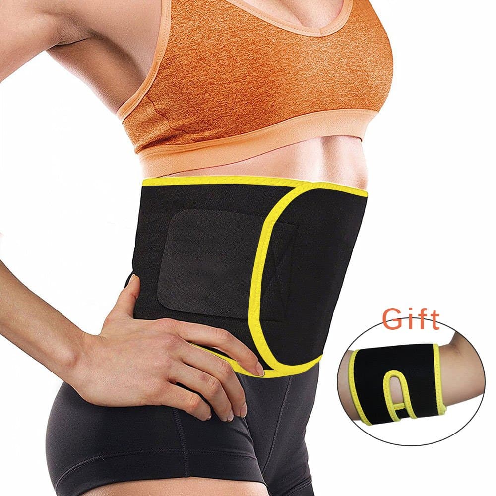 Best Quality Extra Gift Grade Adjustable Waist Trimmer 5mm Thickness Sweat Belt Shaper Slimming Wraps Perfect for Exercise Belly Weight Loss